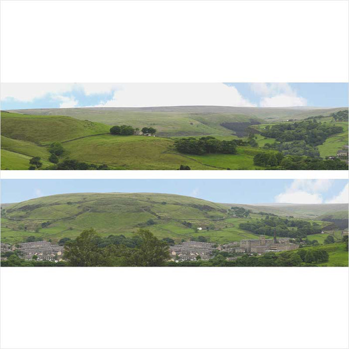 OO Scale | Old Mill Town Backscene - ID230A