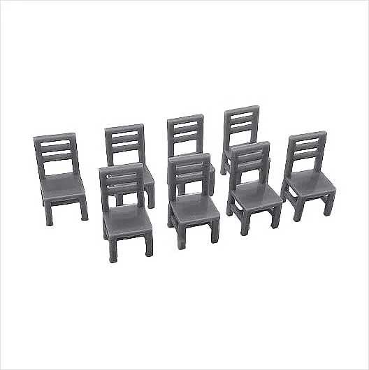 O Scale | Ready to Paint | Wooden Chair (8 pack)