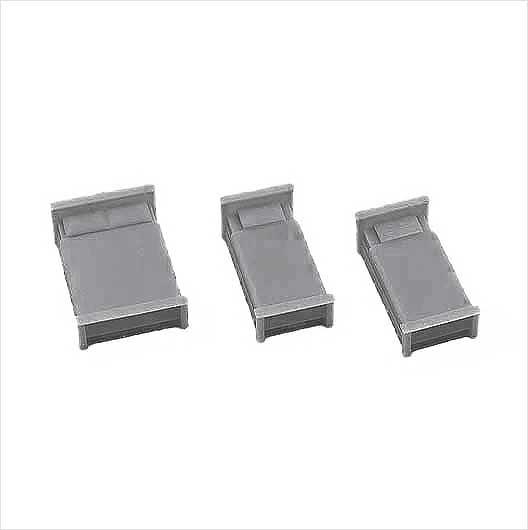 OO Scale | Ready to Paint | Double / Single Bed - Style 2 (3 pack)