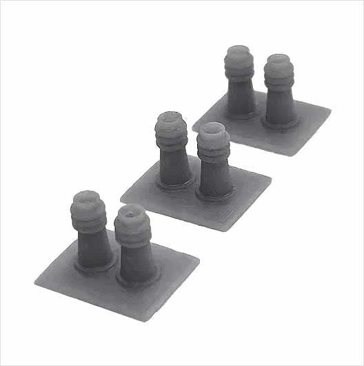 OO Scale | Ready to Paint | Chimney Pots - Style 2 (3 pack)