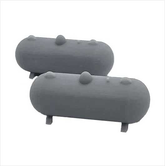 OO Scale | Ready to Paint | 500 Gallon Propane Tank - Style 1 (2 pack)