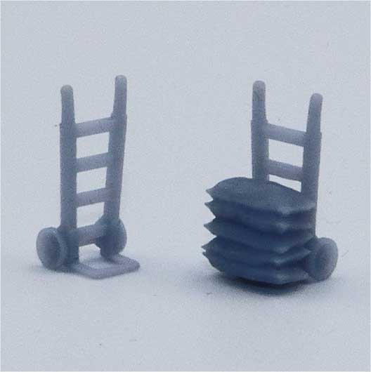 OO Scale | Ready to Paint | Sack Truck (2 pack)