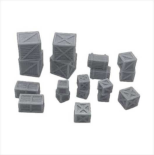OO Scale | Ready to Paint | Wooden Shipping Crate Pack (18 piece)