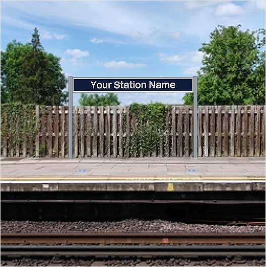 HO Scale | Pre-Coloured | Double-Sided Personalised Post-Privatisation Era Station Name Board