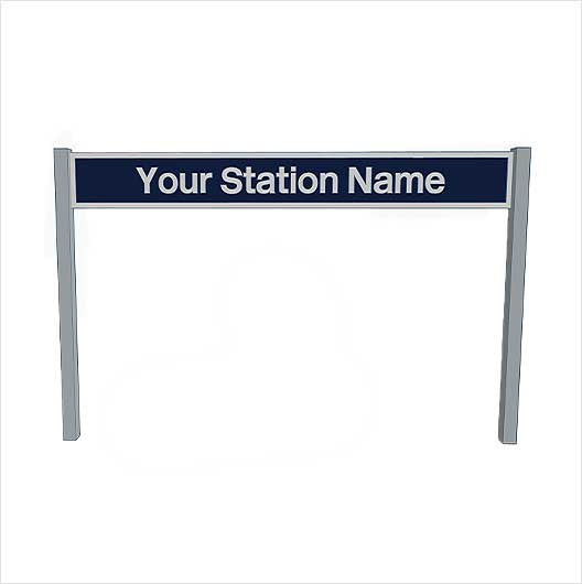 OO Scale | Pre-Coloured | Double-Sided Personalised Post-Privatisation Era Station Name Board