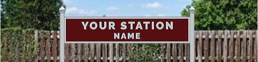 O Scale | Pre-Coloured | Double-Sided Personalised Steam-Era Station Name Board - Style 1 - Two Lines of Text