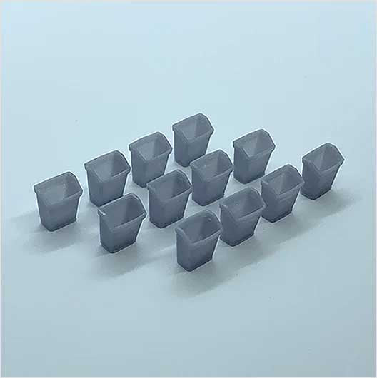 OO Scale | Ready to Paint | Wall Mounted Station Bin (12 pack)