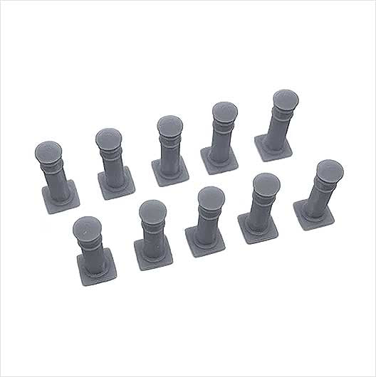 OO Scale | Ready to Paint | Metal Bollard (10 pack)