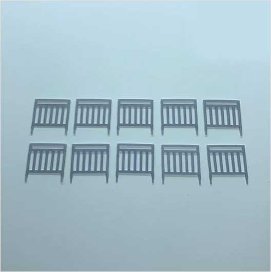 OO Scale | Ready to Paint | Pedestrian Railing - Narrow (10 pack)