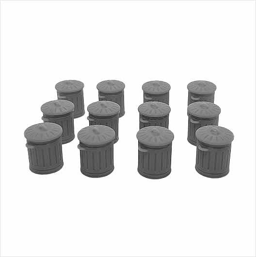 O Scale | Ready to Paint | Galvanised Metal Bin