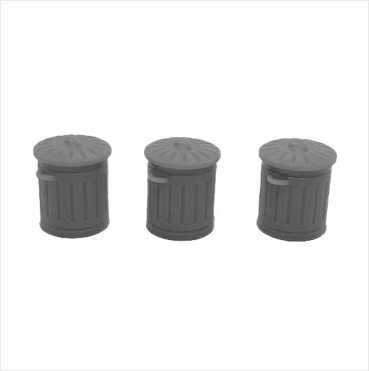 O Scale | Ready to Paint | Galvanised Metal Bin