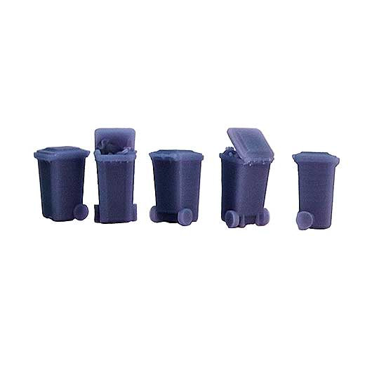 OO Scale | Ready to Paint | Wheelie Bin (5 pack)
