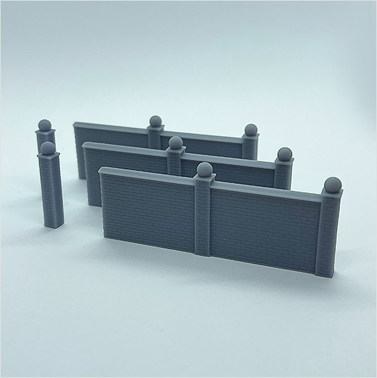 OO Scale | Brick Wall Section (3 pack)