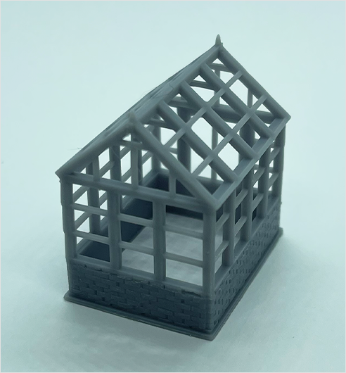 OO Scale | Ready to Paint | Wooden-Framed Greenhouse