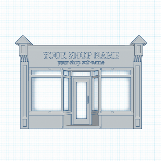 OO Scale | Victorian Shopfront - Type 5 - Your Shop Name (2 pieces)