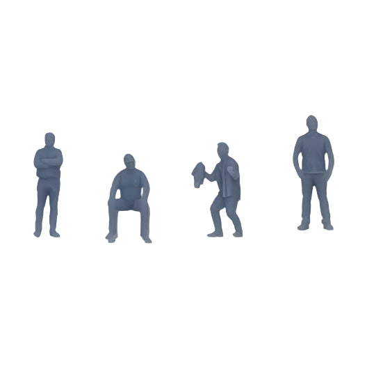 OO Scale | Ready to Paint | Men - Pack 3 (4 pack)
