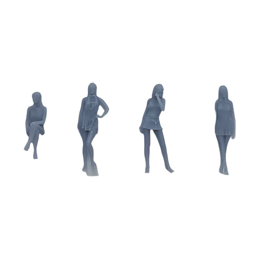 OO Scale | Ready to Paint | Women - Pack 2 (4 pack)