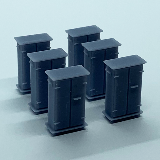 OO Scale | Lineside Relay Cabinet - Wide (6 pack)