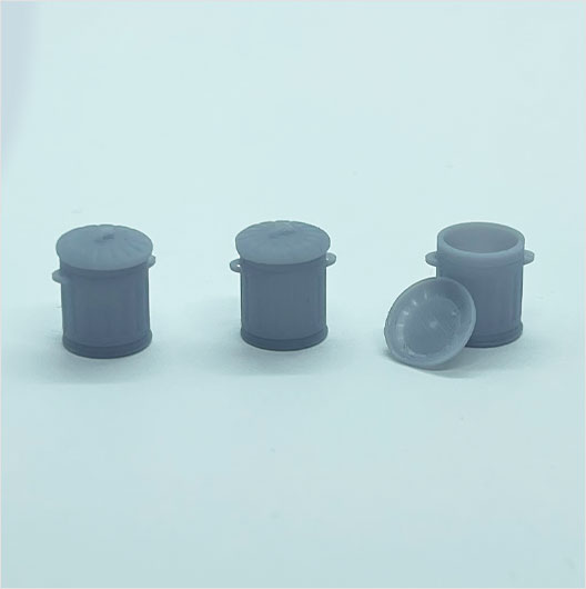 OO Scale | Galvanised Metal Bin with Removable Lid