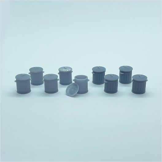 OO Scale | Ready to Paint | Galvanised Metal Bin - Mixed Pack