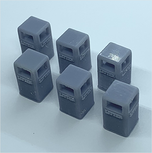 OO Scale | Civic Litter Bin - Type 3 (6 pack)