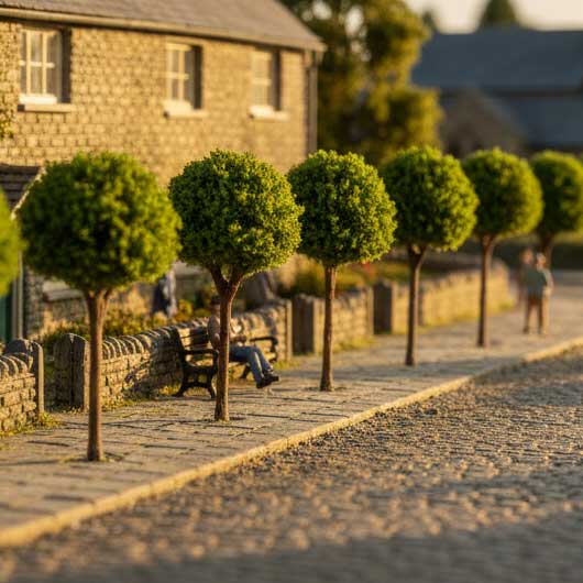 OO Scale 10 Foot Finished Avenue Trees (20 pack)