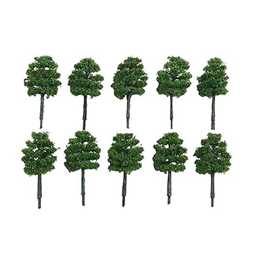 OO Scale 10 Foot Tree - Dark Green (10 pack)