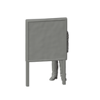 Unpainted grey resin model of OO Scale Ready to Paint 1950s Railway Dispatcher At Control Board