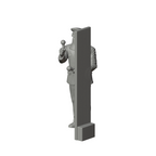 Unpainted grey resin model of OO Scale Ready to Paint 1950s Signalman Ringing Bell