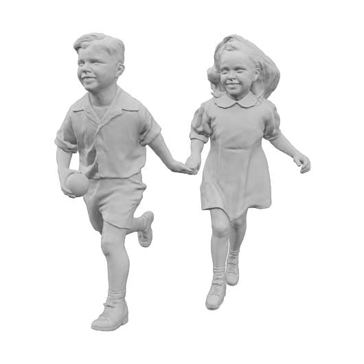 OO Scale Ready to Paint 1950s Children Running