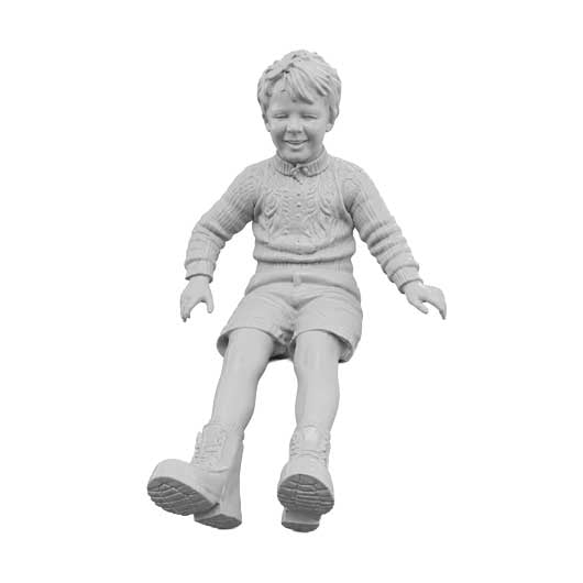 OO Scale Ready to Paint Modern Boy on Slide