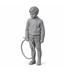 OO Scale Ready to Paint Victorian Boy Standing With Hoop