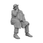 OO Scale Ready to Paint 1950s Old Man Asleep on Bench