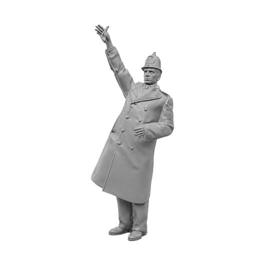 OO Scale Ready to Paint 1950s Policeman Directing Traffic