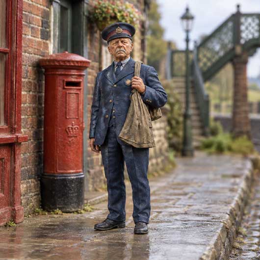 OO Scale Ready to Paint 1950s Postman with Empty Sack Over Shoulder