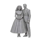 OO Scale Ready to Paint 1950s Wedding Bride and Groom (2 Figures)