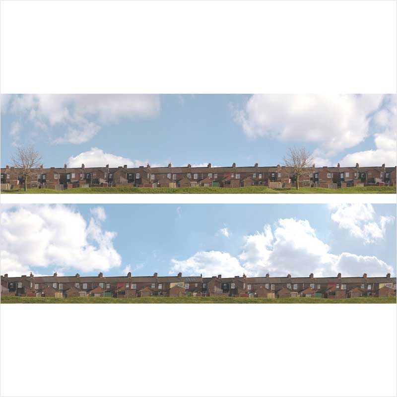 OO Scale Terraced Backs Backscene - ID401