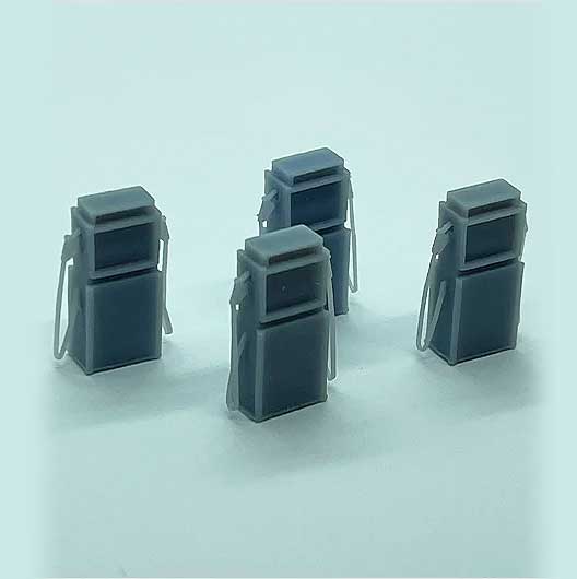 O Scale | 1960s Petrol Pump Without Branding (4 pack)