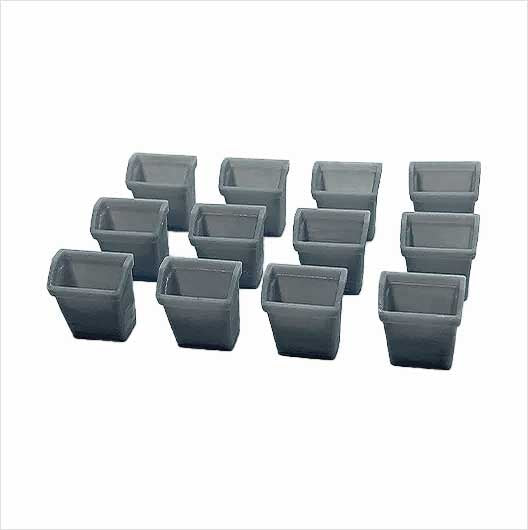 O Scale Ready to Paint Wall Mounted Station Bin (12 pack)