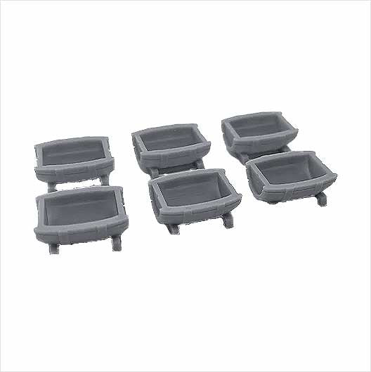 O Scale Ready to Paint Whiskey Barrel Planter (6 pack)