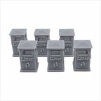 O Scale Ready to Paint Civic Litter Bin - Style 2 (6 pack)