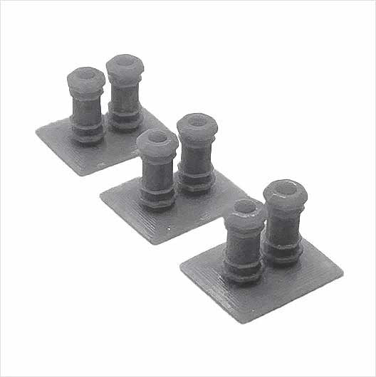 OO Scale | Ready to Paint | Chimney Pots - Style 1 (3 pack)