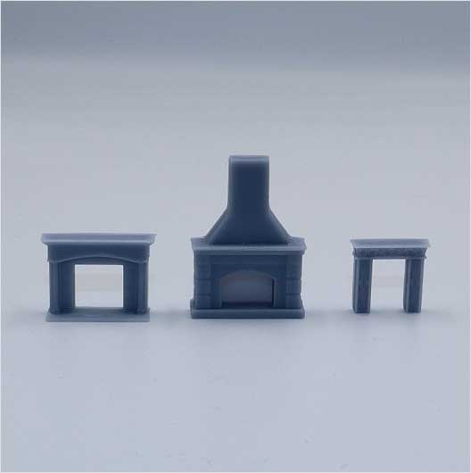 OO Scale | Fireplace Set (3 pack)