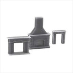 OO Scale Ready to Paint Fireplace Set (3 pack)