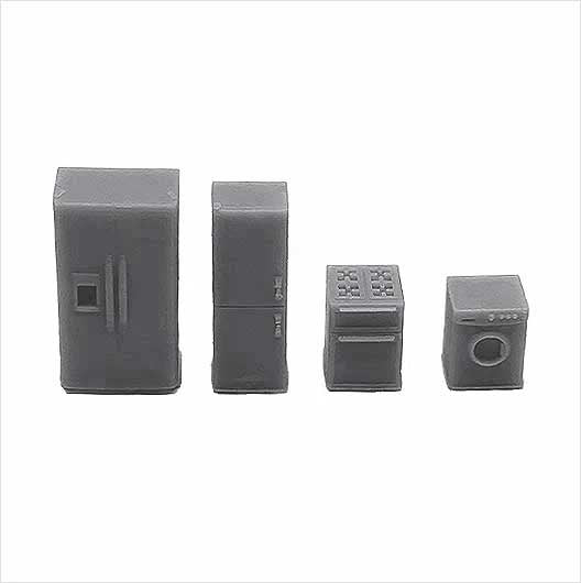 OO Scale | Ready to Paint | White Goods (4 pack)