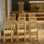 OO Scale Ready to Paint Wooden Chair - Style 1 (8 pack)