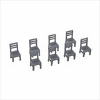 OO Scale Ready to Paint Wooden Chair - Style 1 (8 pack)
