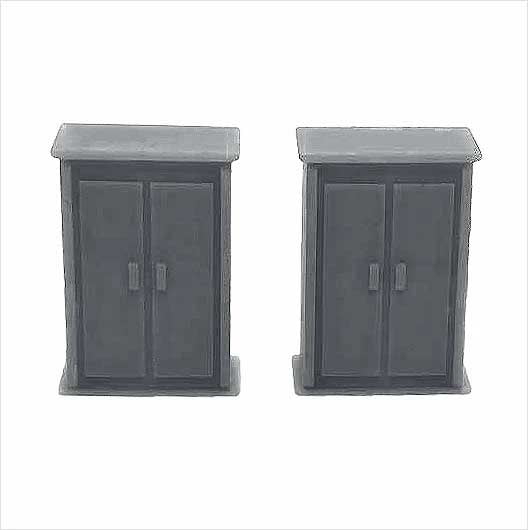 OO Scale Ready to Paint Double Wardrobe (2 pack)