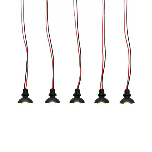 Hanging Lights with Metal Shade – Bright White (5 Pack)