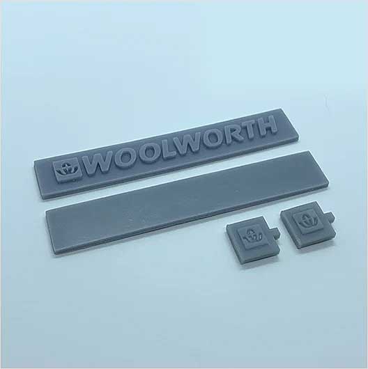 OO Scale | Woolworth Shop Sign (4 piece)